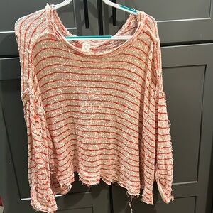 Freepeople very oversized orange/beige top